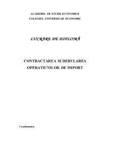 Contractarea si Derularea Operatiunilor de Import - Pagina 1
