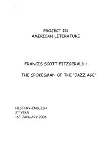 Francis Scott Fitzgerald - The Spokesman of The Jazz Age - Pagina 1