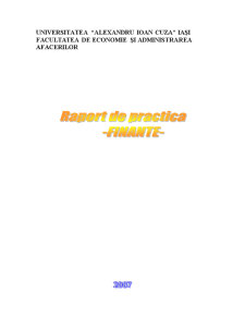 Raport practică - finanțe - Pagina 1