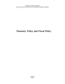 Monetary Policy and Fiscal Policy - Pagina 1