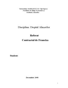 Contractul de franciză - Pagina 1