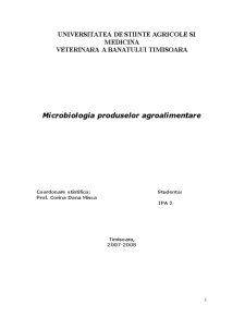 Microbiologia Fructelor și Condimentelor - Microorganisme de Alterare a Fructelor și Condimentelor - Pagina 1