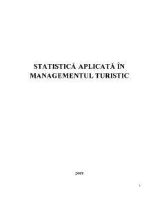 Statistică Aplicată în Managementul Turistic - Pagina 1