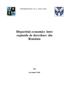 Disparități Economice între Regiunile de Dezvoltare din România - Pagina 1