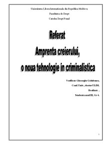 Amprenta Creierului - O Noua Tehnologie in Criminalistica - Pagina 1