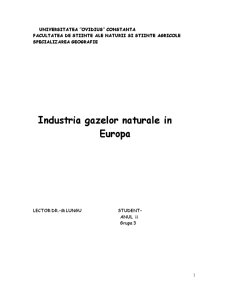 Industria gazelor naturale în Europa - Pagina 1
