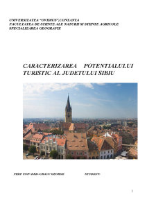 Caracterizarea potențialului turistic al județului Sibiu - Pagina 1