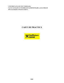 Caiet de practică - Raiffeisen Bank - Pagina 1
