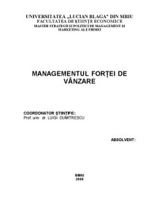Managementul Forței de Vânzare - Pagina 2