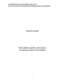 Mercantilism - Aparitie, Reprezentare, Semnificatie, Spiritul Mercantilism - Pagina 1