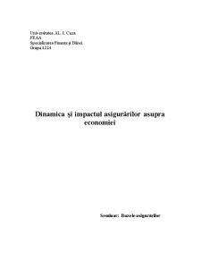 Dinamica și Impactul Asigurărilor asupra Economiei - Pagina 1