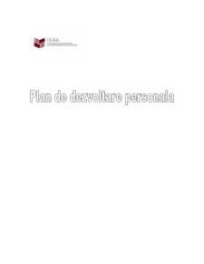 Plan de dezvoltare personală - Pagina 1