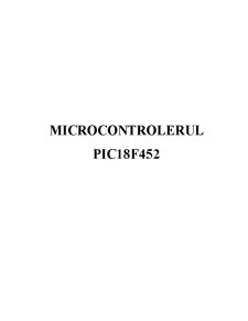 Microcontrolerul PIC18F452 - Pagina 1