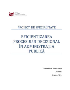 Eficientizarea Procesului Decizional în Administrația Publică - Pagina 1