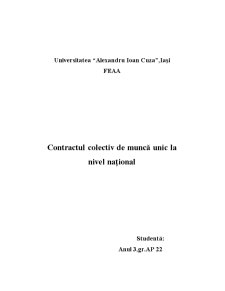 Contractul Colectiv de Muncă Unic la Nivel Național - Pagina 1