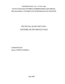 Protecția și Securitatea Sistemelor Informaționale - Pagina 1