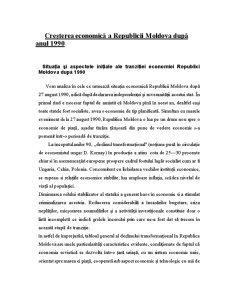 Creșterea economică în Republica Moldova - Pagina 1