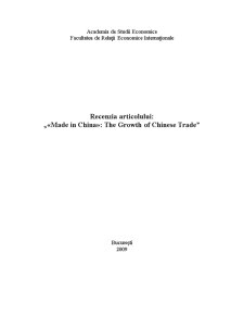 Made în China - The Growth of Chinese Trade - Pagina 1