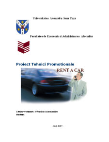 Tehnici promoționale - servicii Rent a Car - Pagina 1