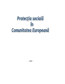 Protecția socială în comunitatea europeană - Pagina 1