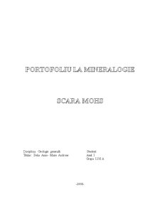 Portofoliu la mineralogie - Scara Mohs - Pagina 1