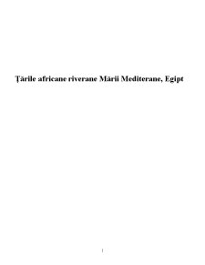 Țările africane riverane Mării Mediterane, Egipt - Pagina 1