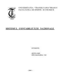 Sistemul Contabilității Naționale - Pagina 1