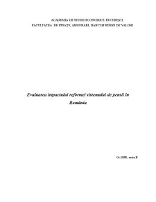 Evaluarea Impactului Reformei Sistemului de Pensii în România - Pagina 1