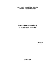Relații financiar monetare internaționale - evoluția pieței auto 2009 - Pagina 1