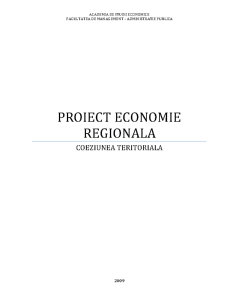 Proiect economie regională - coeziunea teritorială - Pagina 1
