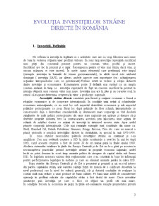Evoluția Investițiilor Străine Directe în România - Pagina 3