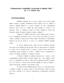 Fundamentarea cheltuielilor de personal la Spitalul Clinic C I Parhon Iași - Pagina 1