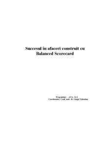 Succesul în Afaceri Construit cu Balanced Scorecard - Pagina 1