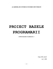 Bazele programării - 20 programe în limbajul C - Pagina 1
