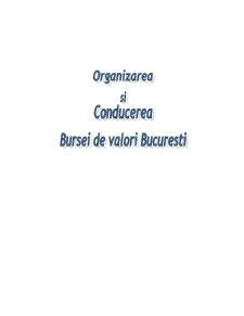 Organizarea și Conducerea BVB - Pagina 1