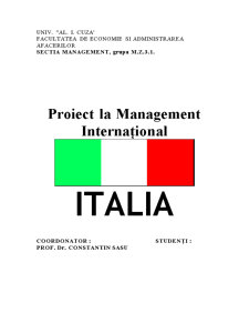 Management internațional - Italia - Pagina 1