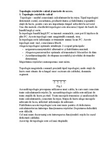 Topologia Rețelei de Calcul și Metode de Acces - Pagina 1