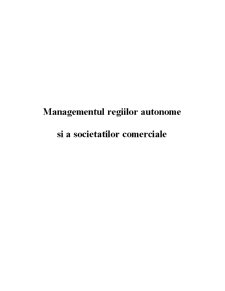 Managementul regiilor autonome și a societăților comerciale - Pagina 1