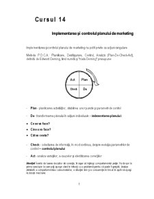 Implementarea și Controlul Planului de Marketing - Pagina 1