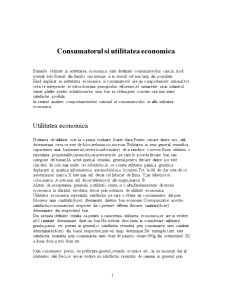 Consumatorul și utilitatea economică - Pagina 1