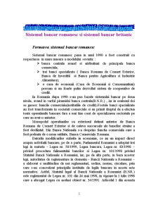 Studiu comparativ privind organizarea sistemelor bancare - sistemul bancar românesc și sistemul bancar britanic - Pagina 3