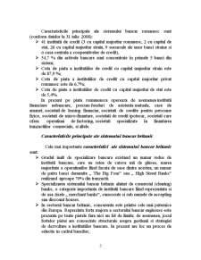 Studiu comparativ privind organizarea sistemelor bancare - sistemul bancar românesc și sistemul bancar britanic - Pagina 5