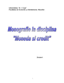 Monografie - monedă și credit - cardul - instrument modern de plată - Pagina 1