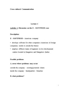 Cross-Cultural Communication - Pagina 1