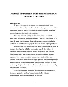 Protecția Anticorozivă prin Aplicarea Straturilor Metalice Protectoare - Pagina 1