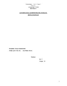Autoritățile administrației publice - șeful statului - Pagina 1