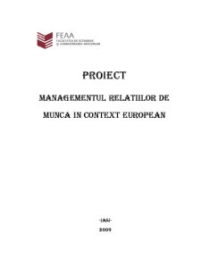 Managementul relațiilor de muncă în context european - Pagina 1