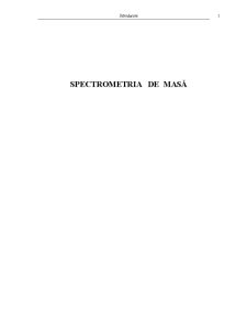 Spectrometria de Masă - Pagina 1