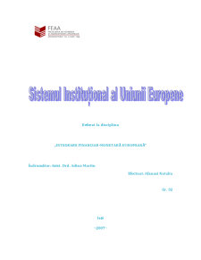 Sistemul Institutional al UE - Pagina 1