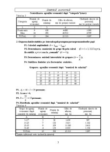 Exemple de grupări, tabele, serii, grafice și indicatori relativi rezultate din soluționarea unui miniproiect statistic - Pagina 3